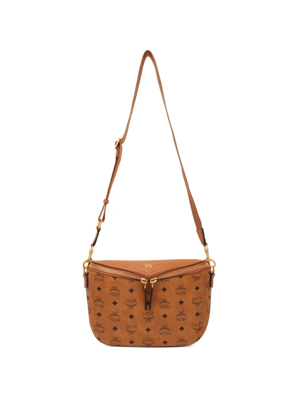 MCM patterned crossbody bag - Marrone