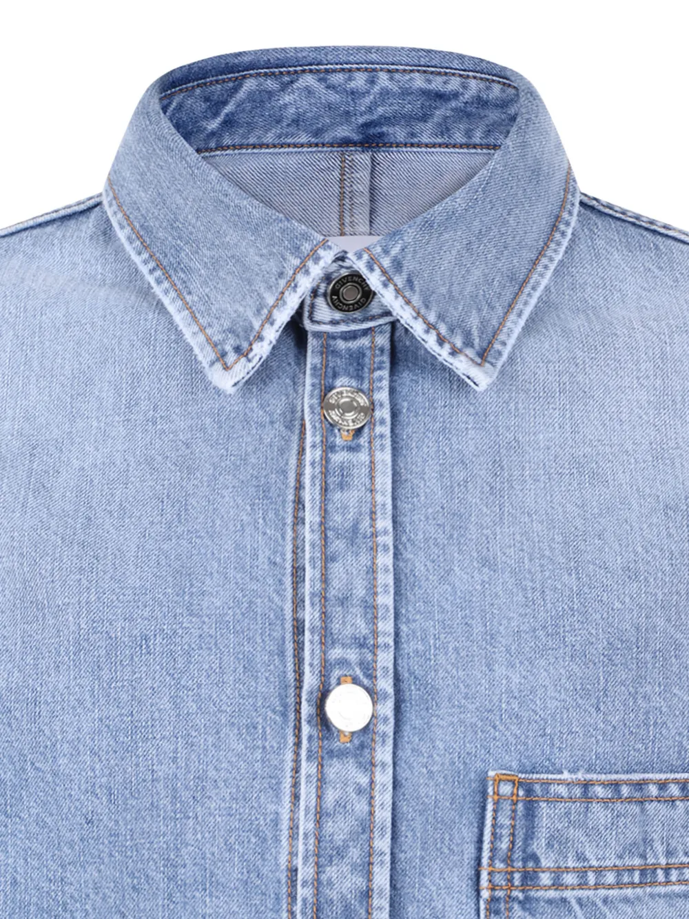  Givenchy Patch-pocket Buttoned Shirt - Blue 