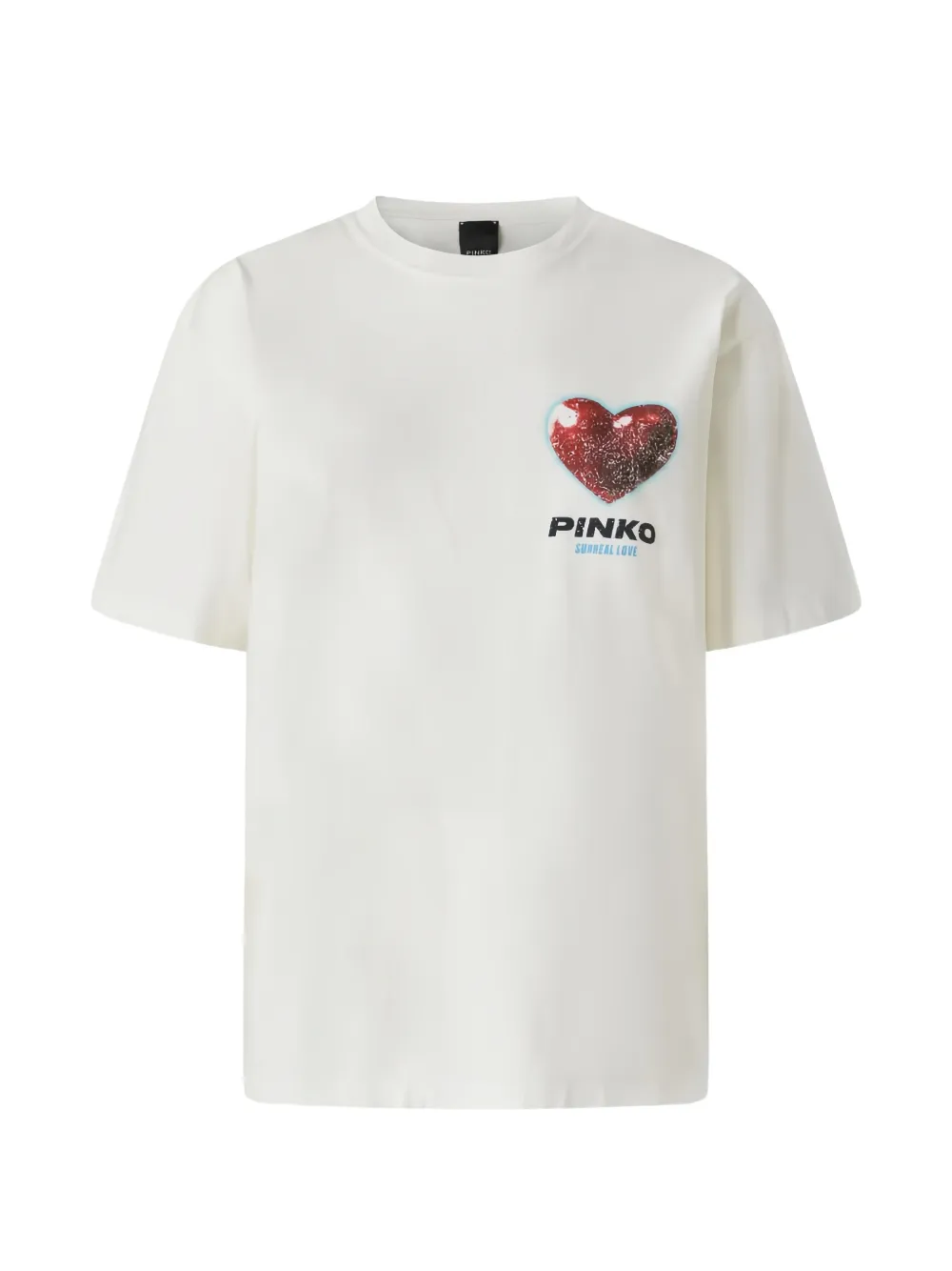 PINKO heart-print T-shirt - Bianco