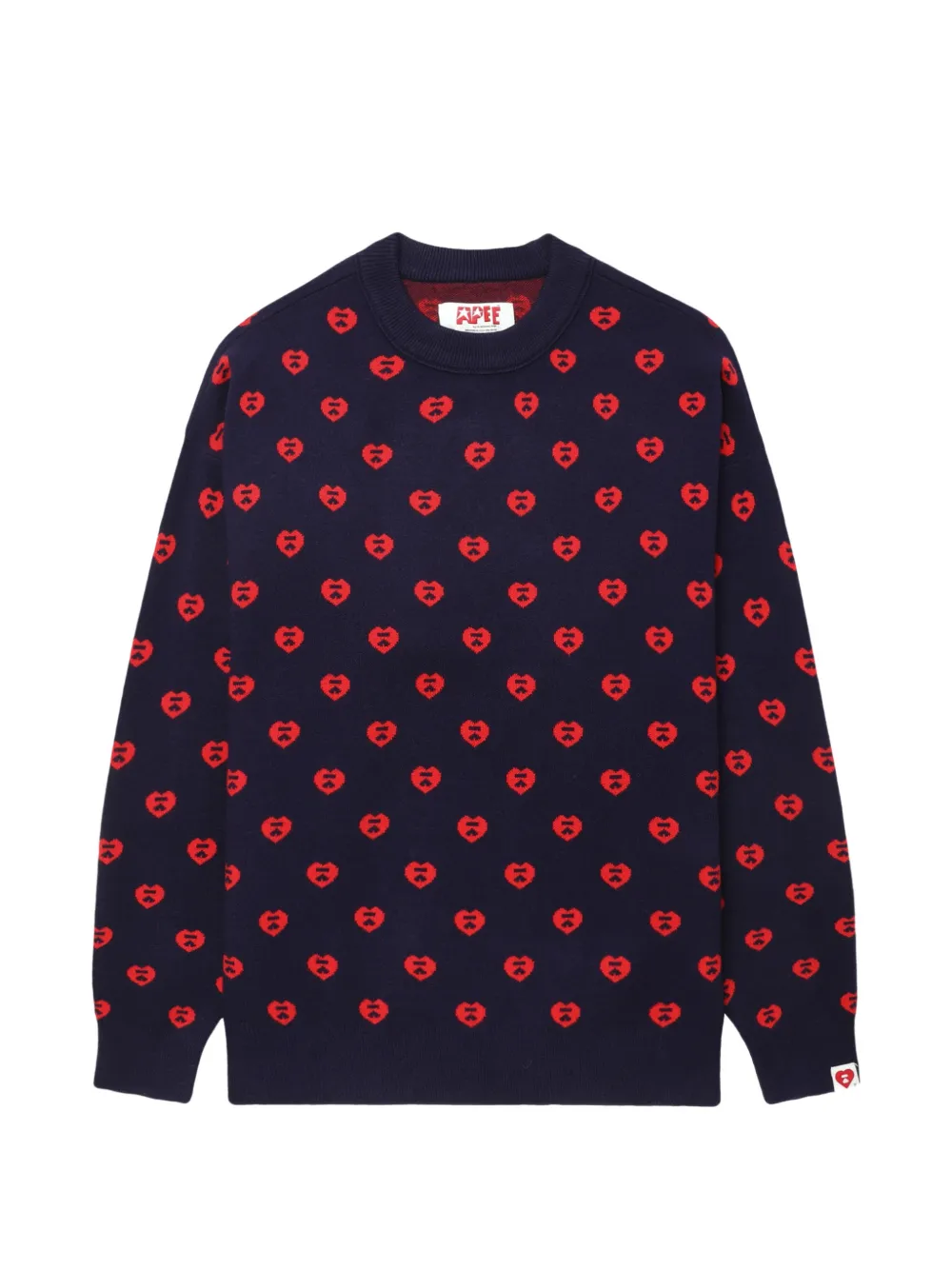 APEE™ by *A BATHING APE® heart-print sweater - Blu