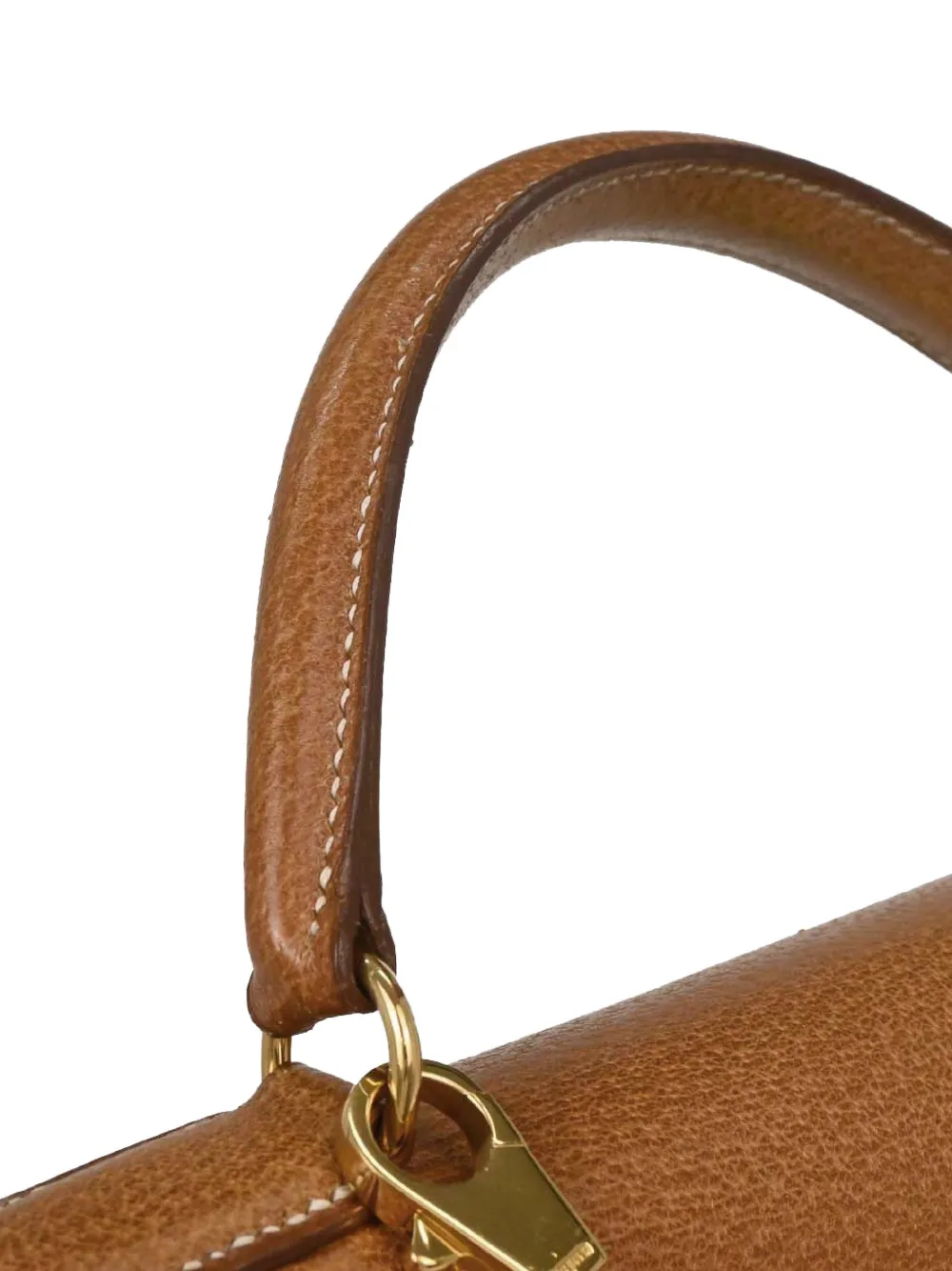 Hermès Pre-owned 1994 Pigskin Kelly 32 Sellier Handbag in Brown, view 4