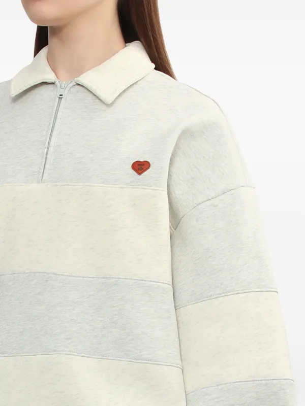 APEE™ By *A BATHING APE® ストライプ ポロシャツ | グレー | FARFETCH JP