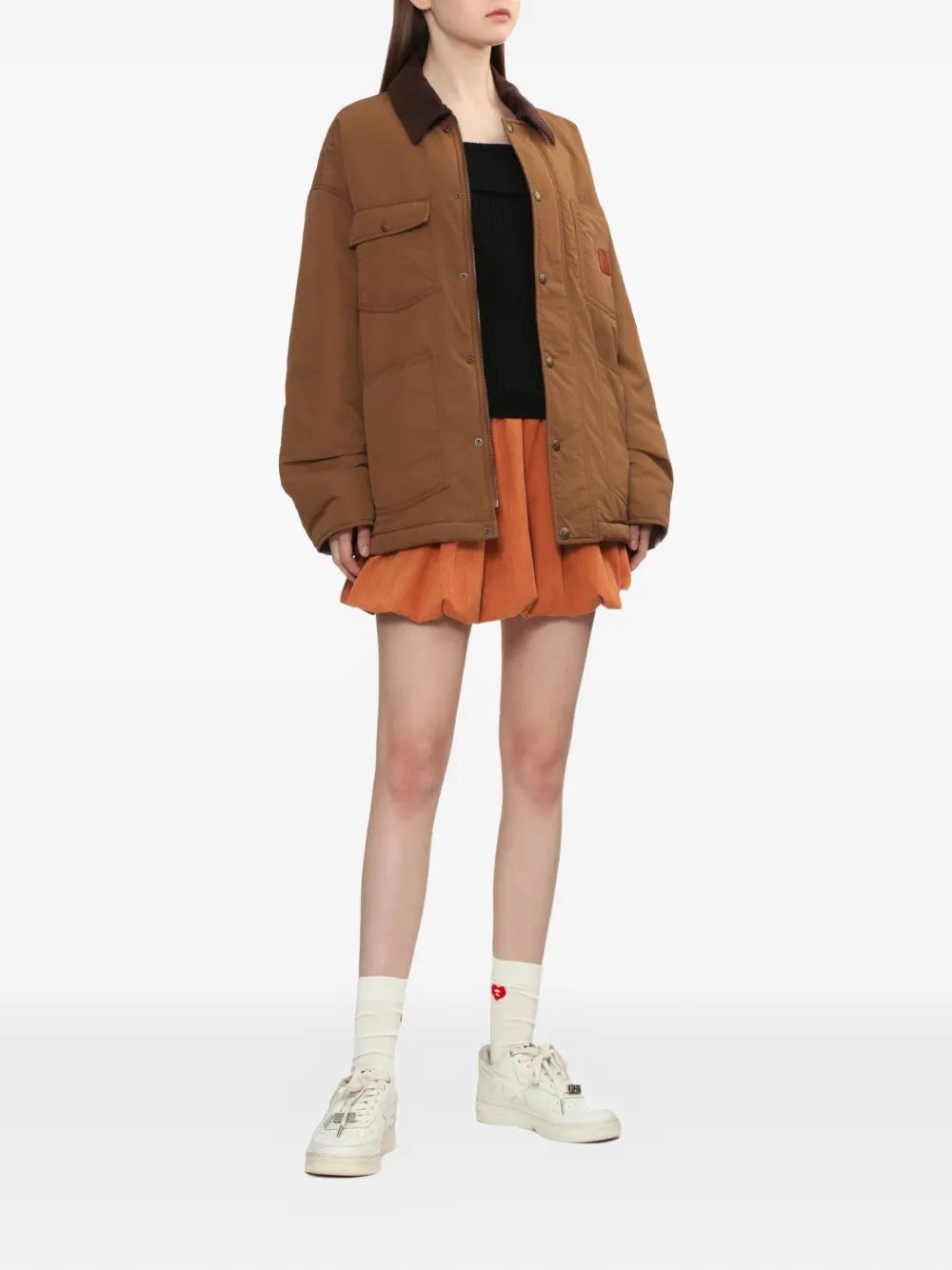  Apee™ By *a Bathing Ape® Corduroy Mini Skirt - Orange 