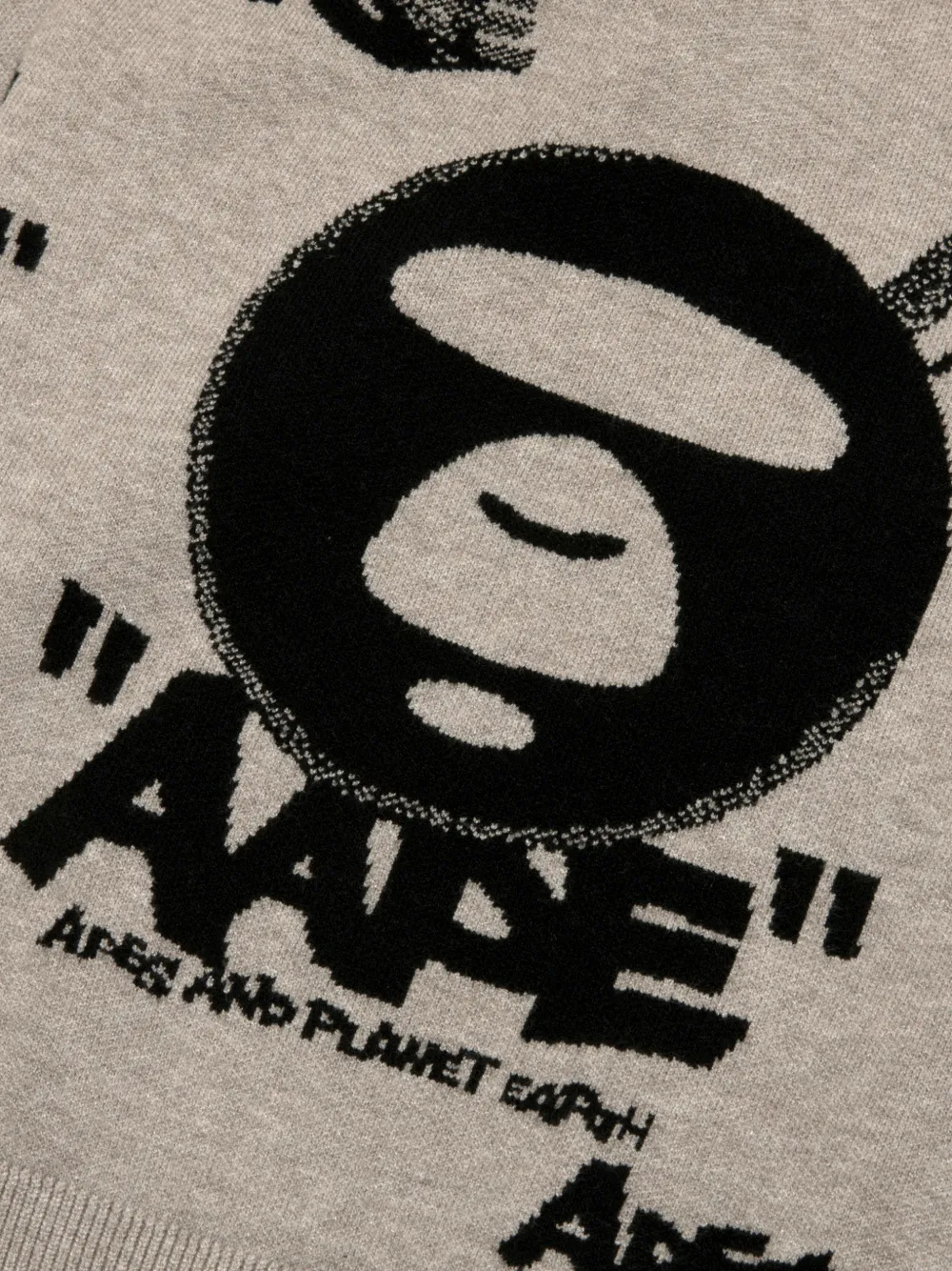 AAPE BY *A BATHING APE Trui met ronde hals en logo Beige