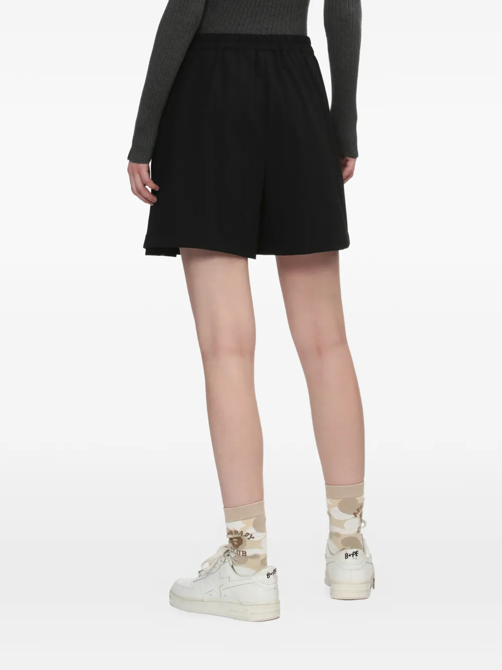 APEE™ by *A BATHING APE Geplooide shorts met hart Zwart