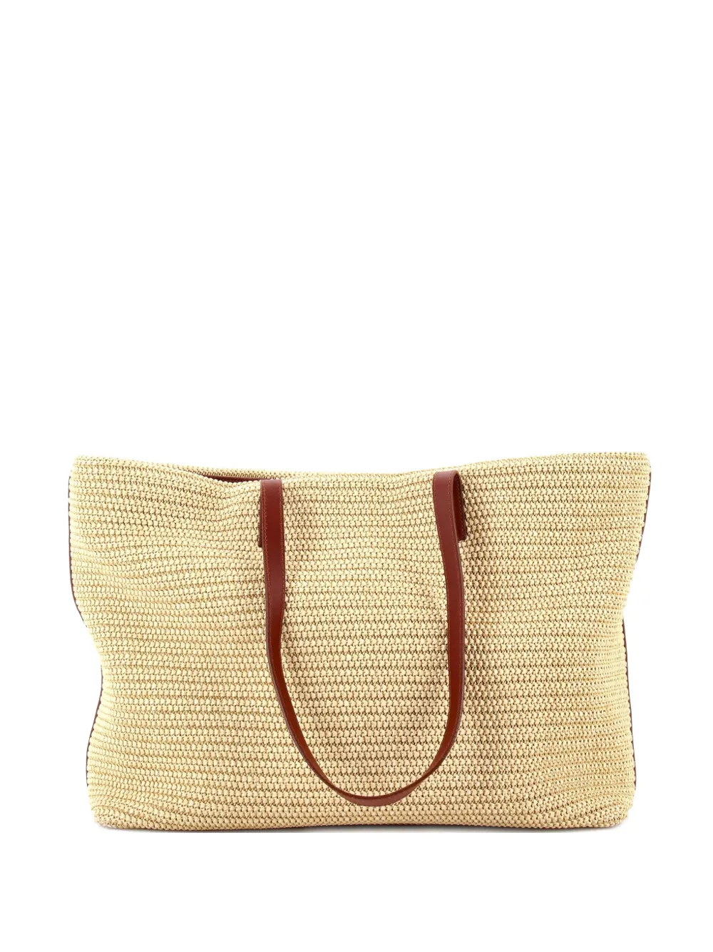 Saint Laurent Pre-Owned Shopper Woven Raffia East West tote bag - Toni neutri