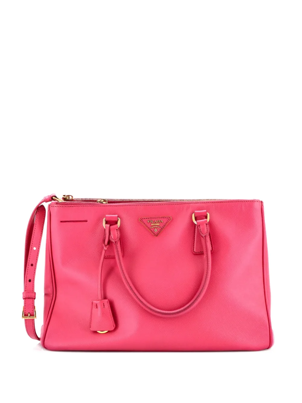 Prada Pre-Owned Double Zip Lux Saffiano Leather Medium tote bag - Rosa