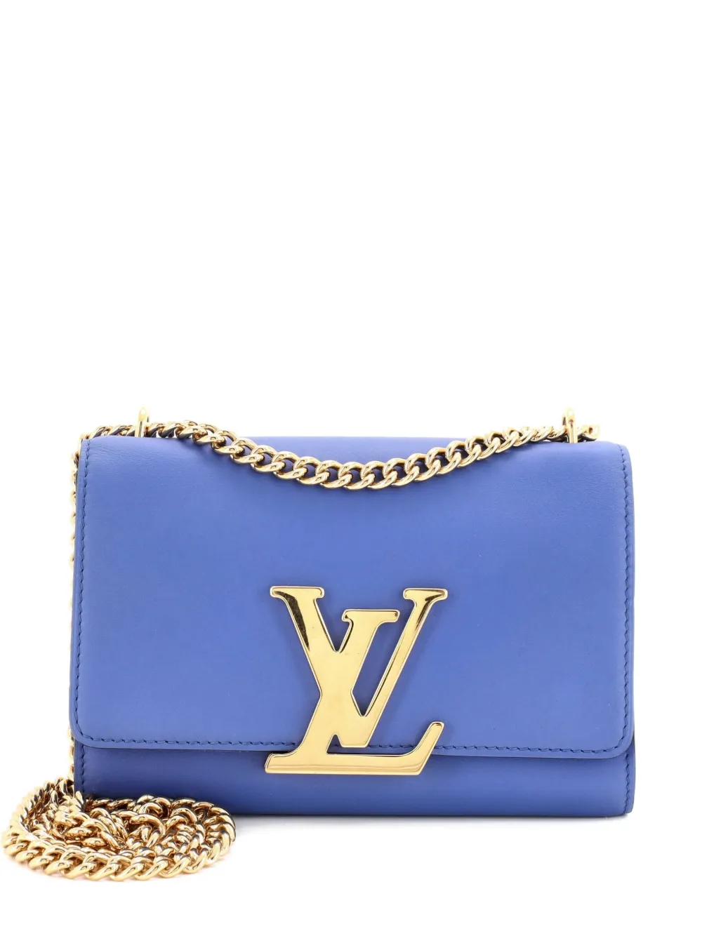 Louis Vuitton Pre-Owned Chain Louise Clutch Leather MM shoulder bag - Blu