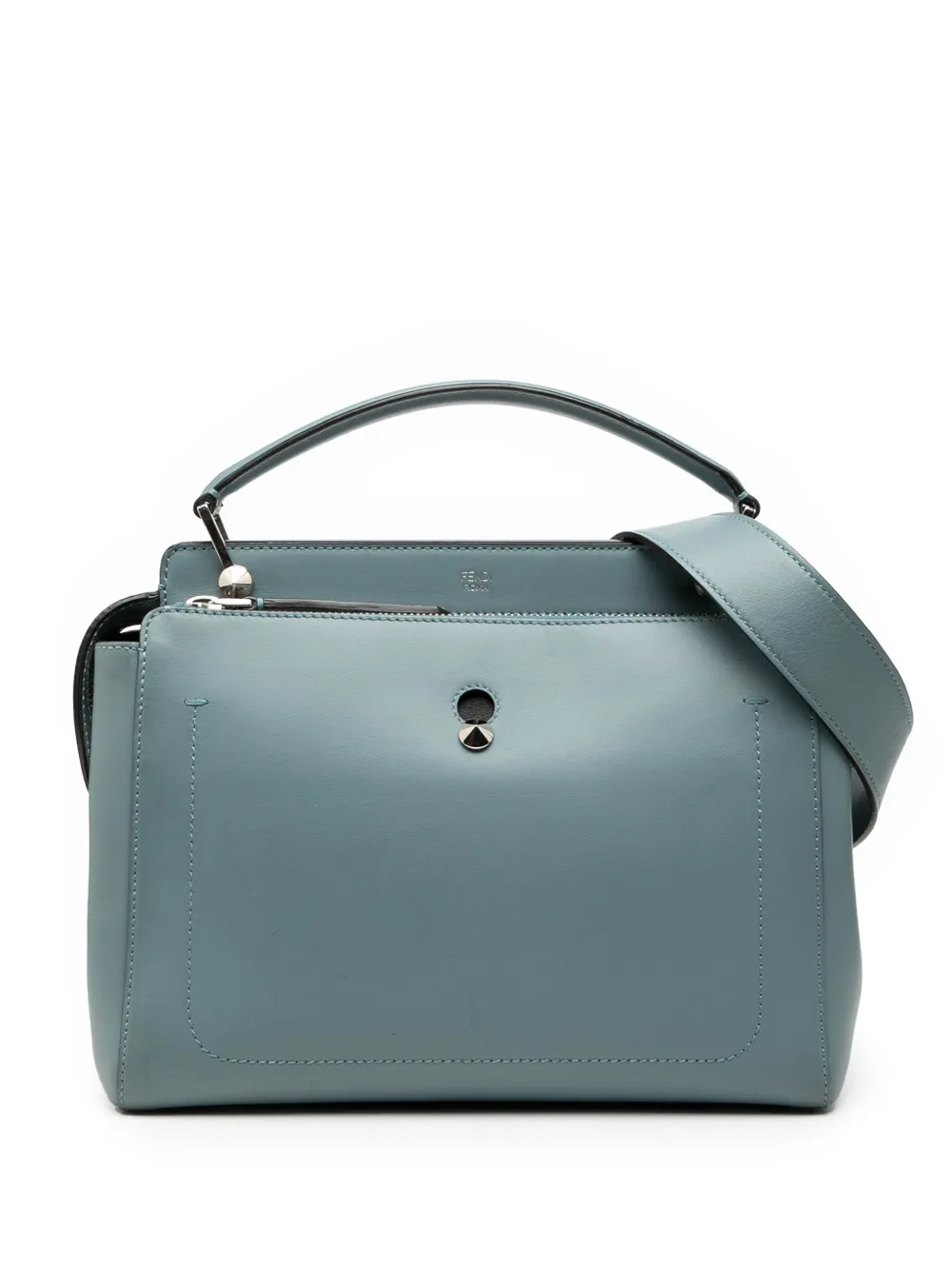 Fendi Pre-Owned 2000-2010 Medium Leather DotCom satchel - Blu