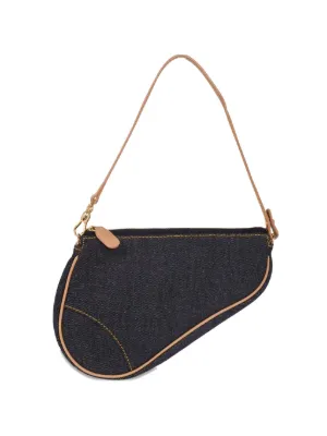 【Christian Dior】ミニサドルバッグ デニム ディオール「サドル」バッグ新作、デニム刺繍の“ディオール オブリーク