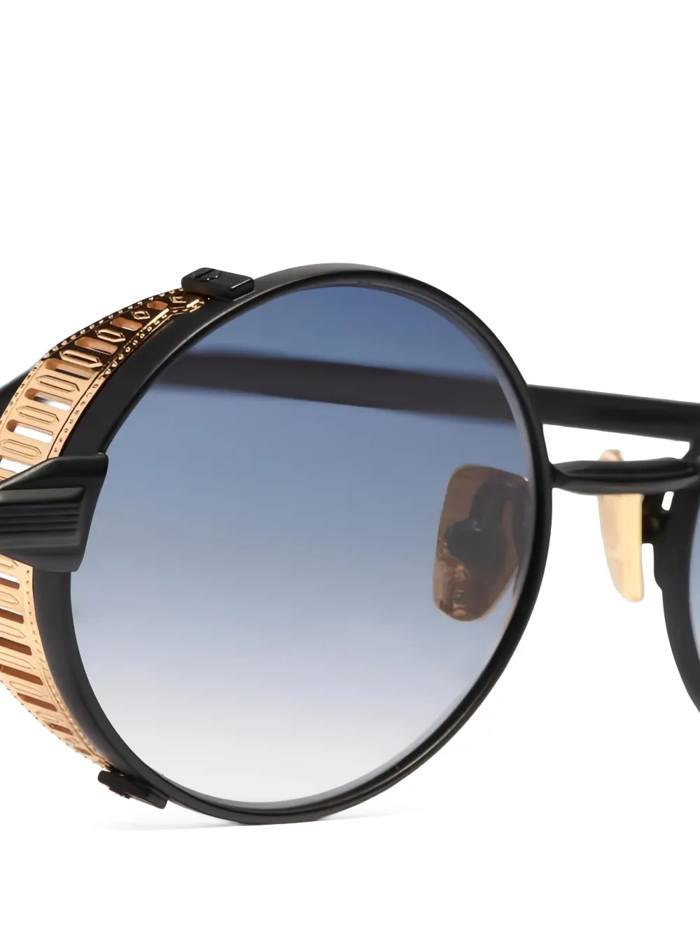  John Dalia Steve Oval-frame Sunglasses - Black 