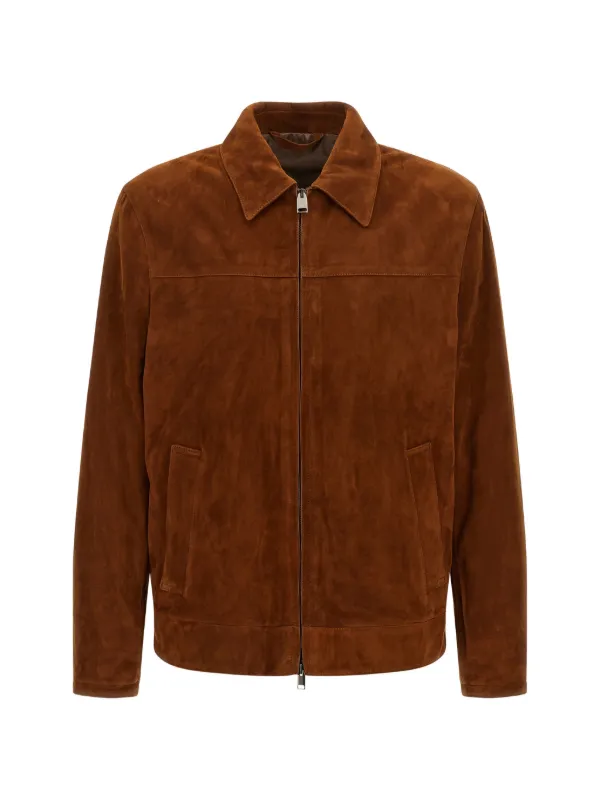 Brioni スエード ジャケット | ブラウン | FARFETCH JP