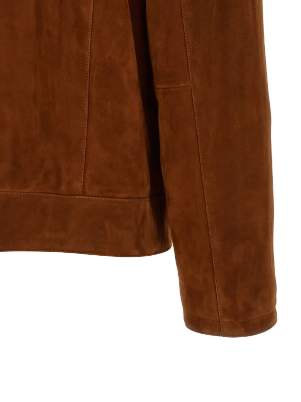 お買い得 高級感溢れる Brioni ブリオーニ スエードジャケット メンズ Brioni スエード ジャケット | ブラウン | FARFETCH JP