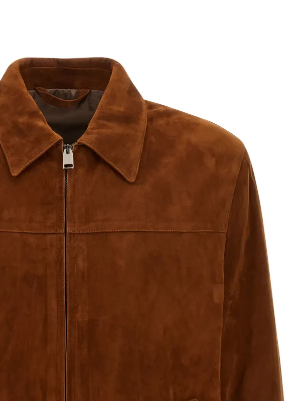 Brioni スエード ジャケット | ブラウン | FARFETCH JP