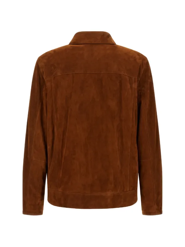 Brioni スエード ジャケット | ブラウン | FARFETCH JP