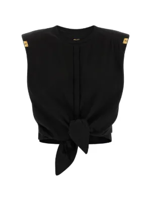 Patou リボンディテール クロップドトップ | ブラック | FARFETCH JP