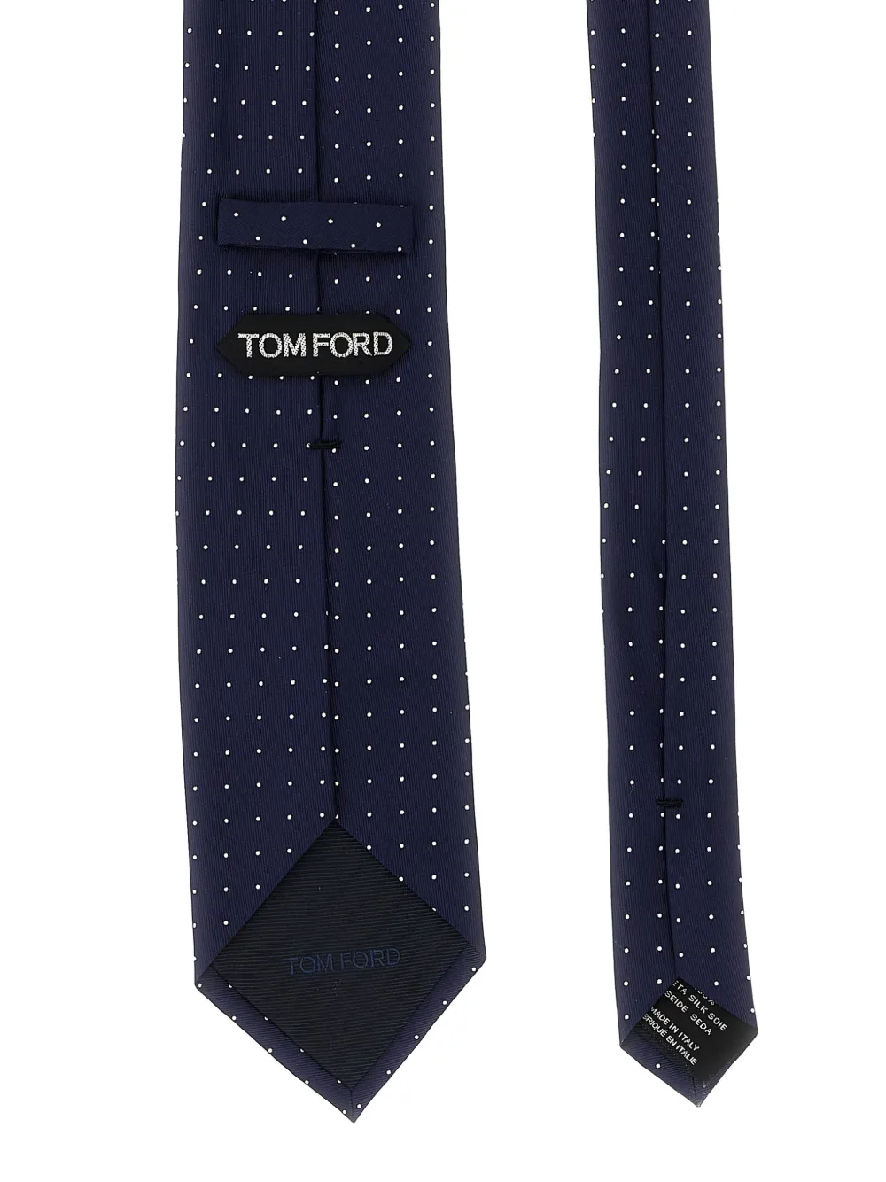 TOM FORD micro polka-dot silk tie - Blauw