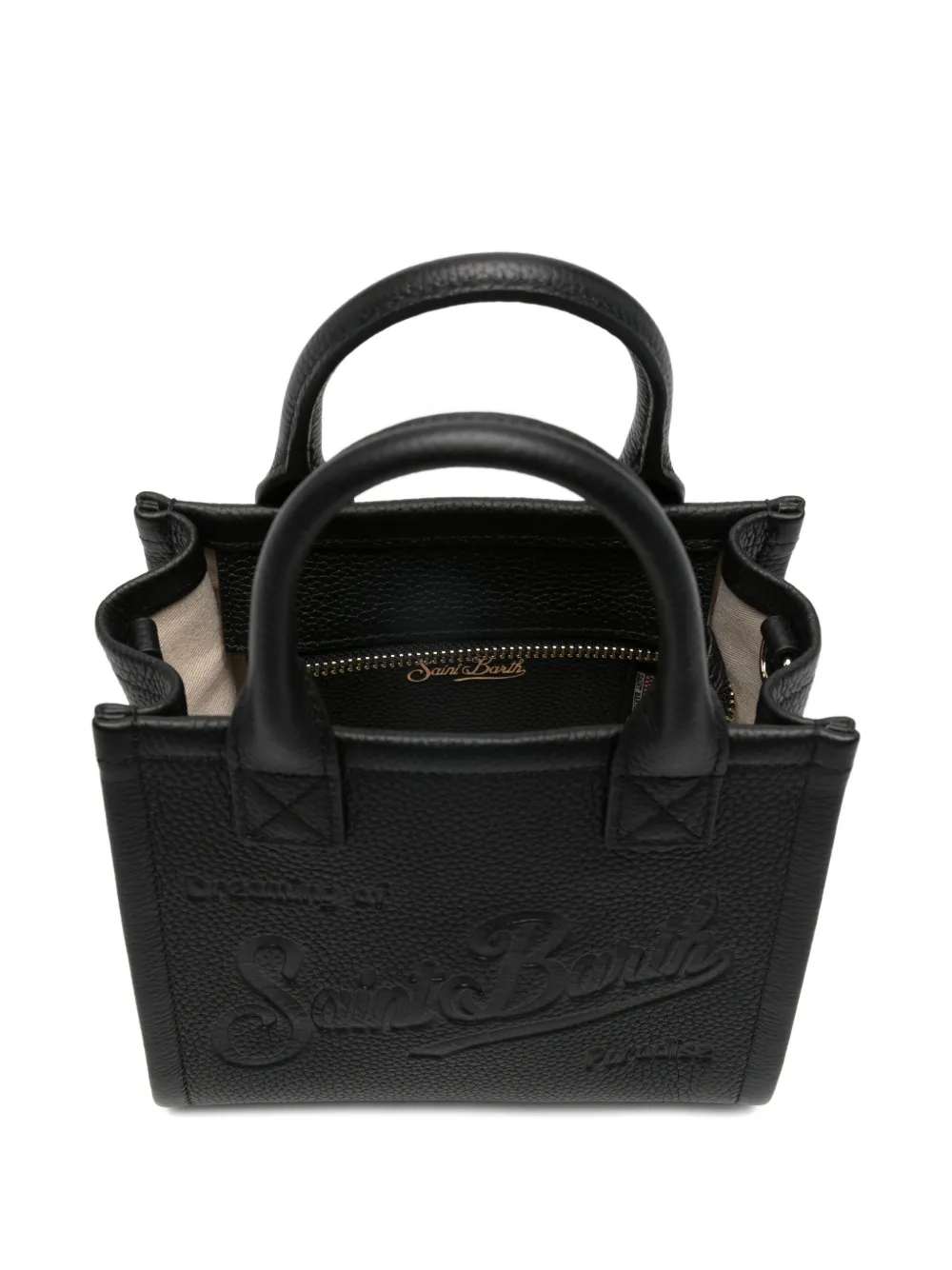 MC2 Saint Barth Vanity mini-shopper met logo-reliëf Zwart