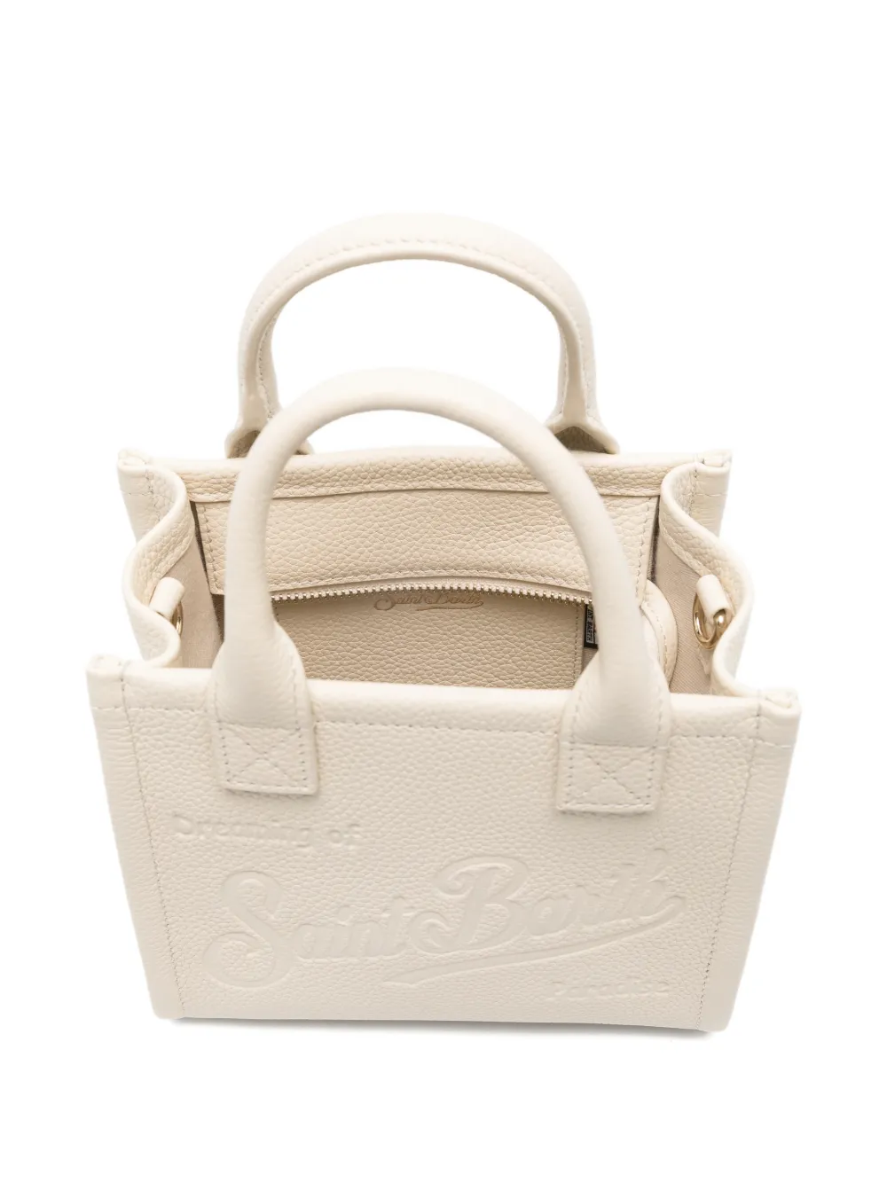 MC2 Saint Barth Vanity shopper met logo-reliëf Wit