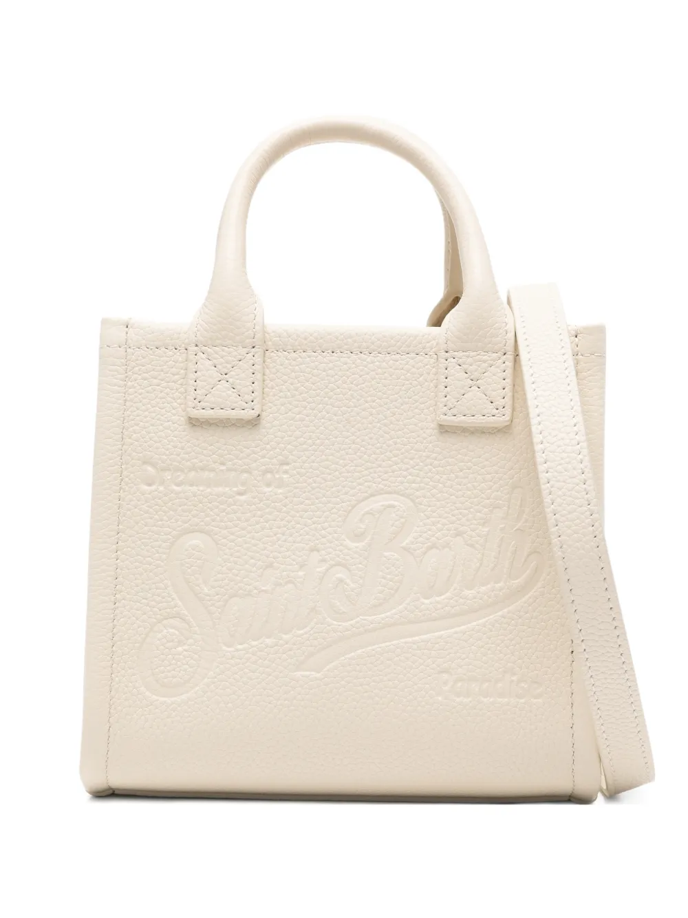 MC2 Saint Barth mini Vanity logo-embossed tote bag - Bianco