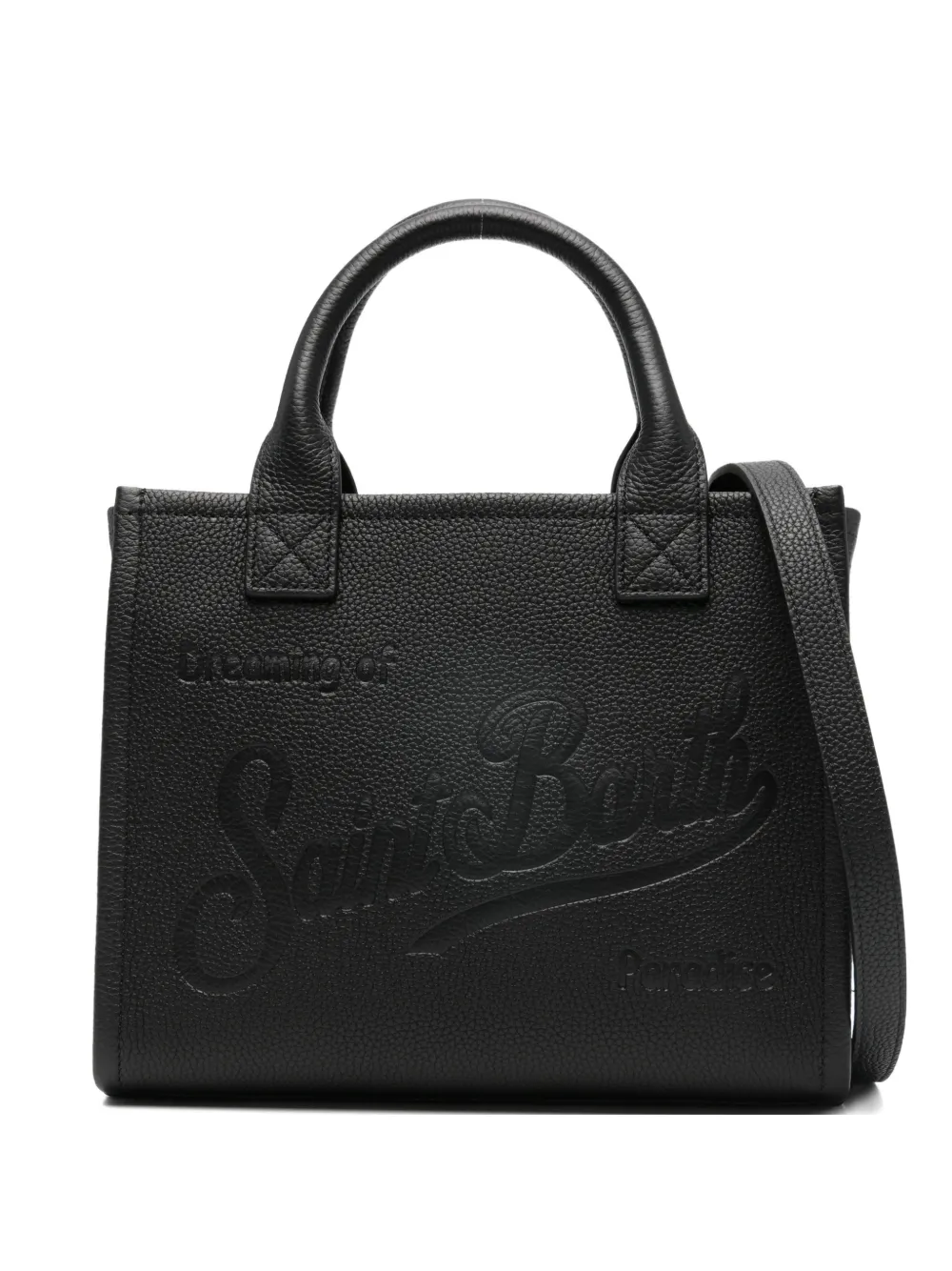 MC2 Saint Barth midi Vanity debossed top-handle tote bag - Nero