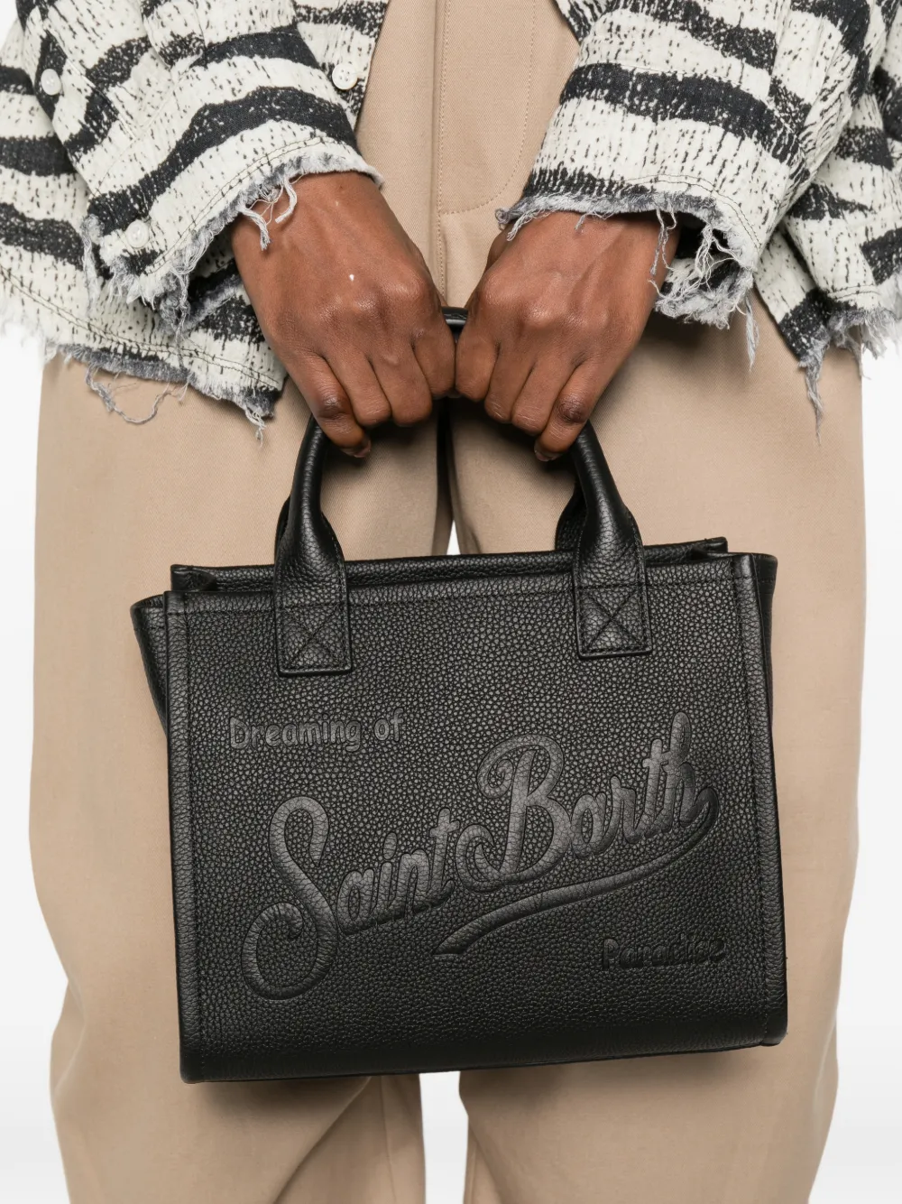 MC2 Saint Barth Vanity midi-shopper met handgreep Zwart