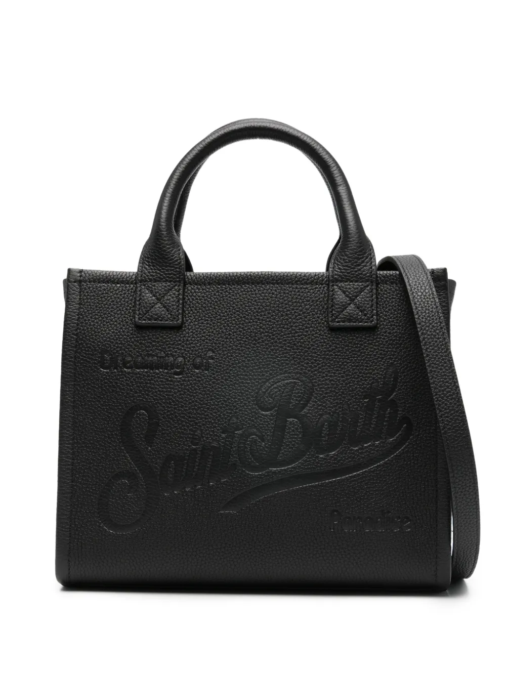 MC2 Saint Barth midi Vanity debossed top-handle tote bag - Nero