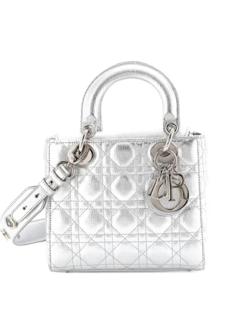 Christian Dior Pre-Owned My ABCDior Lady Dior Bag Metallic Cannage Quilt Leather shoulder bag