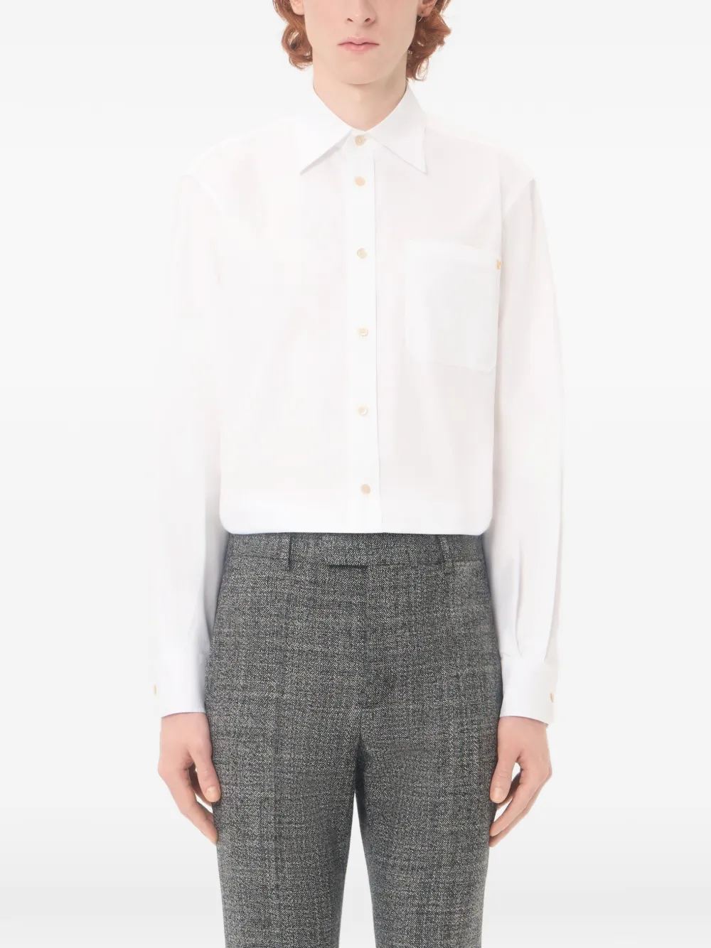 Oxford cotton shirt with VGold