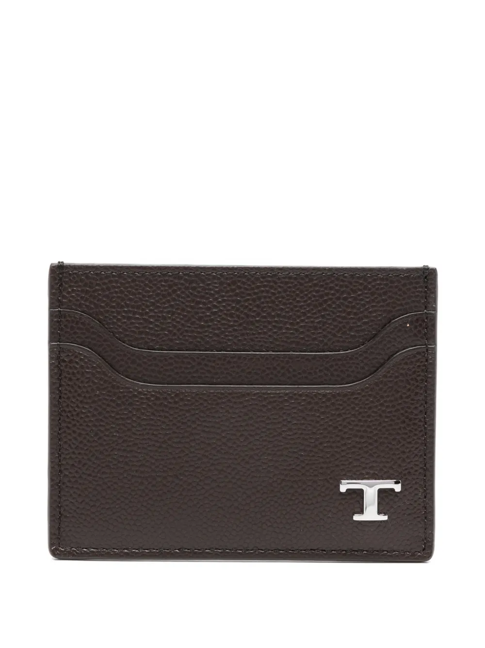 Tod's logo leather cardholder - Marrone