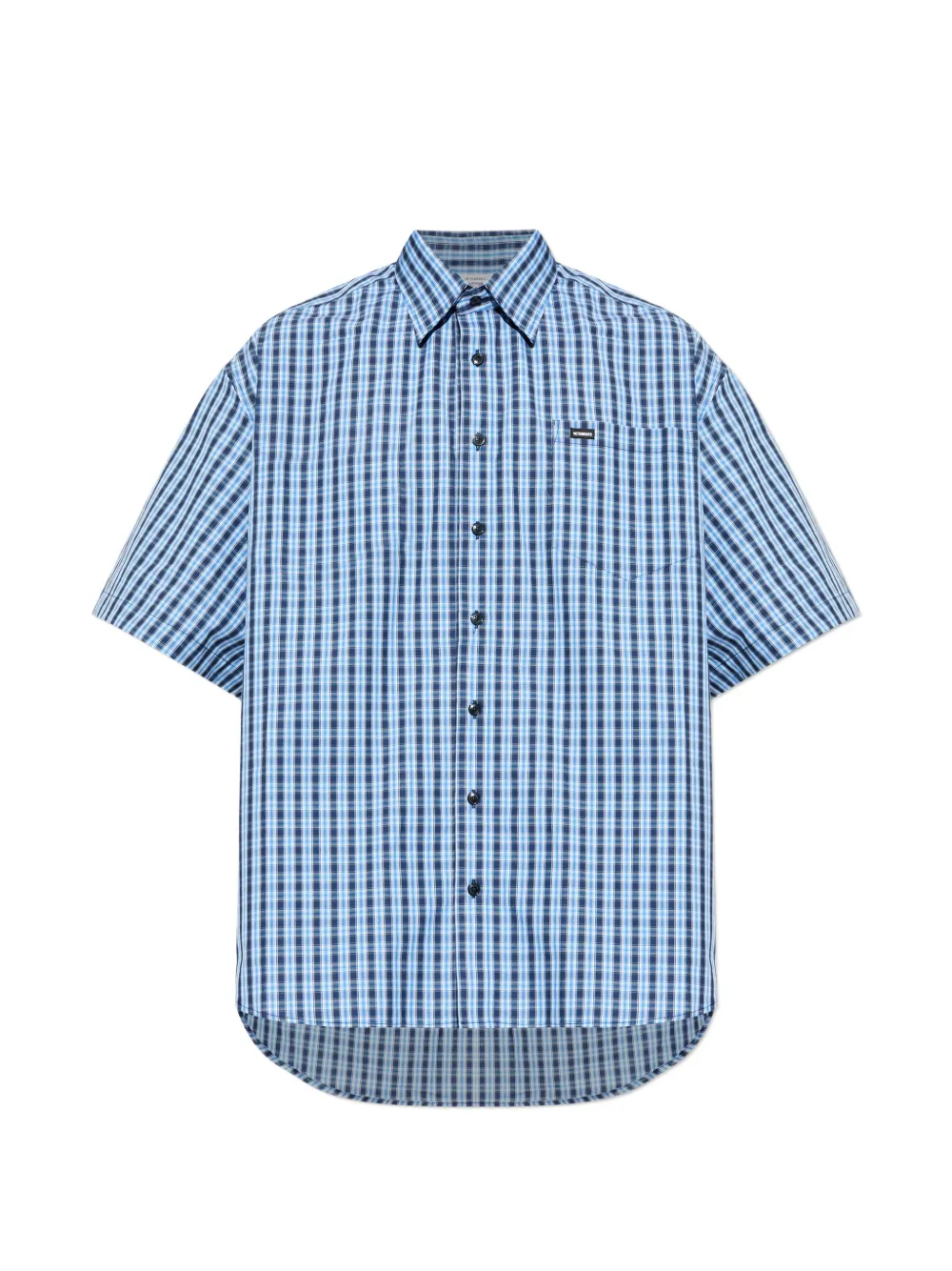 VETEMENTS 格纹口袋衬衫 | 蓝色 | Image 1