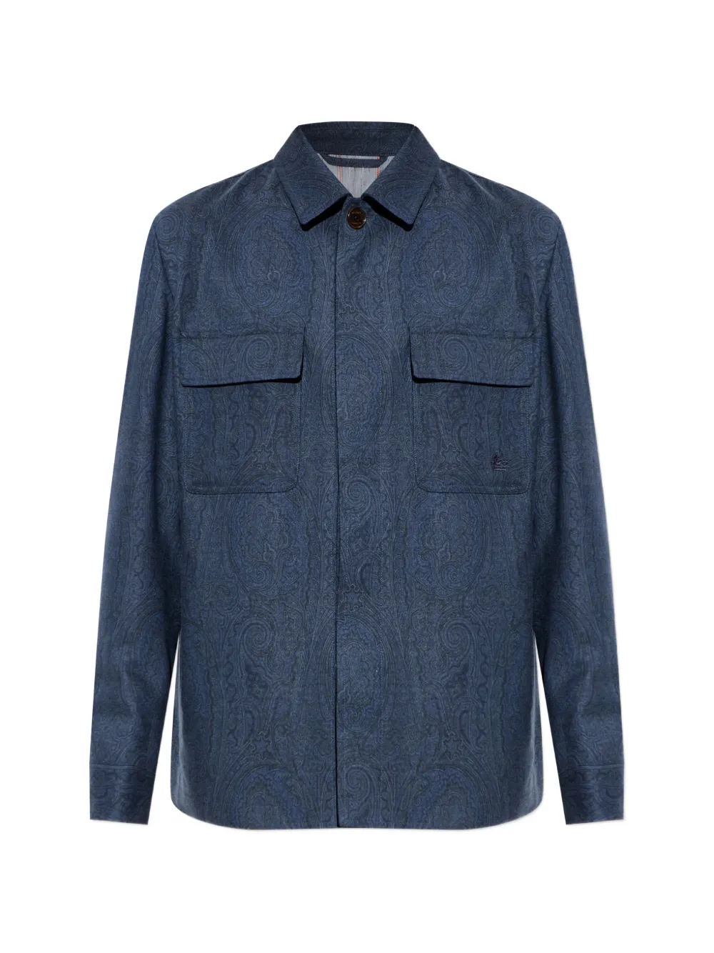 ETRO paisley-pattern overshirt - Blu