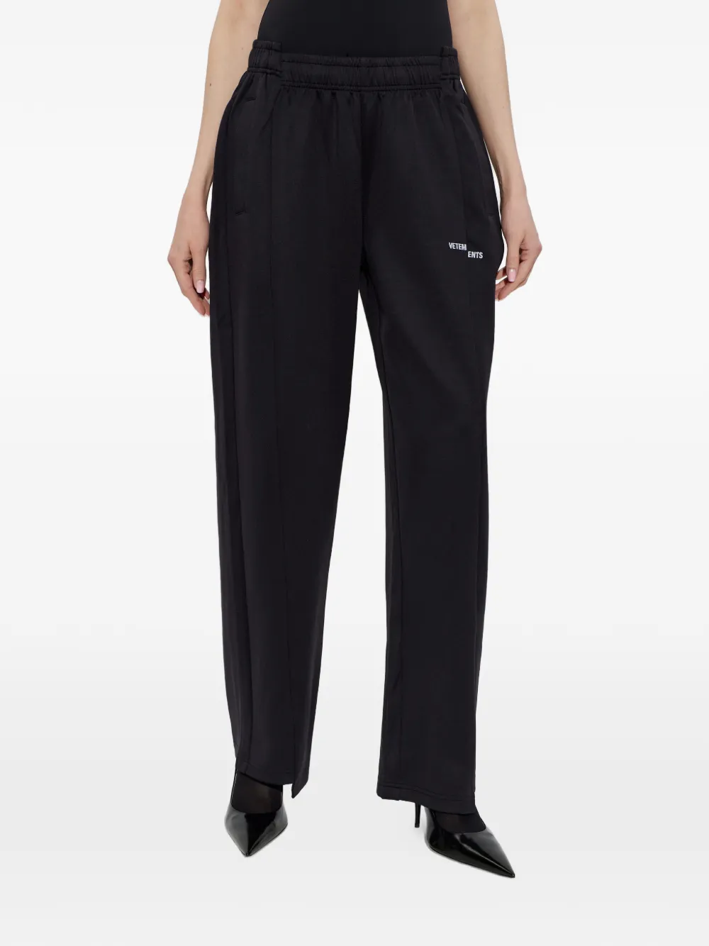 VETEMENTS Trainingsbroek met logoprint Zwart