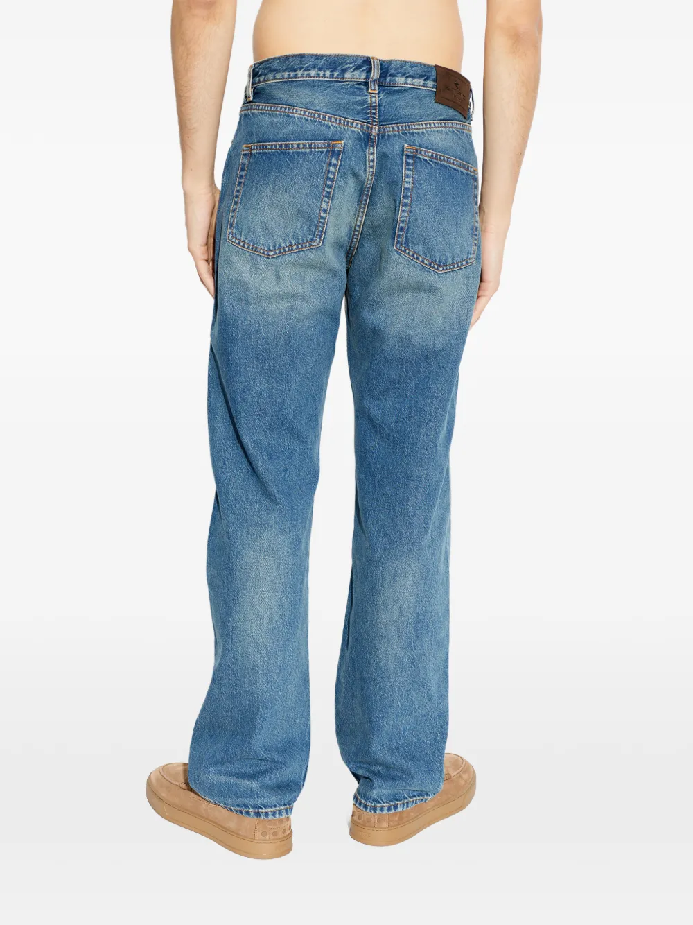 ETRO Jeans met logo-applicatie Blauw