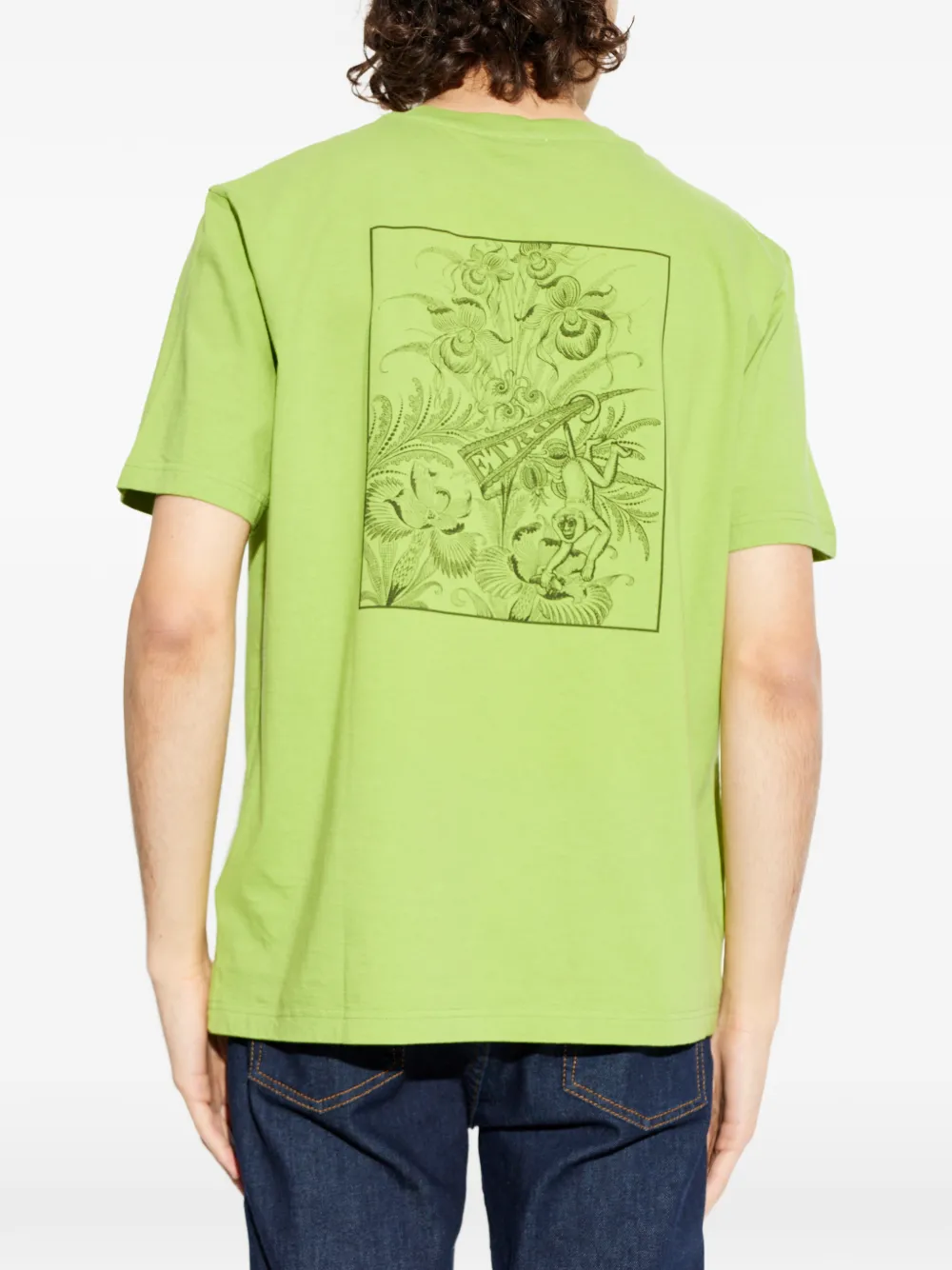 ETRO T-shirt met grafische print Groen