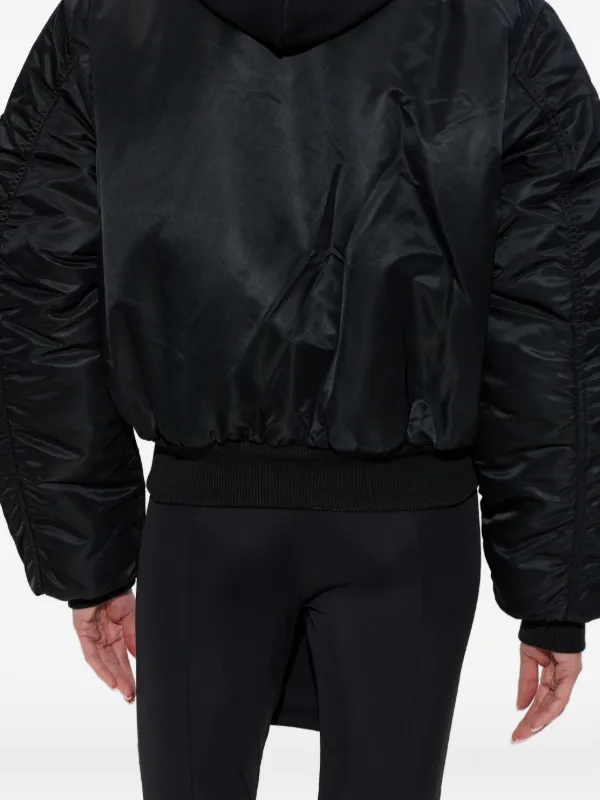 VETEMENTS Hooded Bomber Jacket | Black | FARFETCH IN