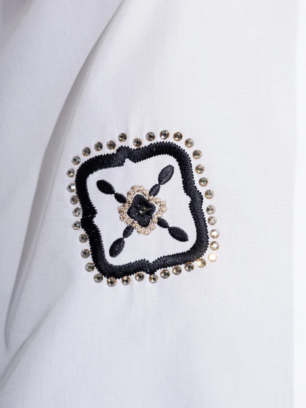 Max Mara blouse met borduurwerk Wit