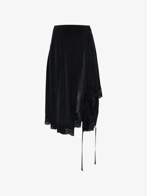 VETEMENTS lace-trim asymmetric skirt