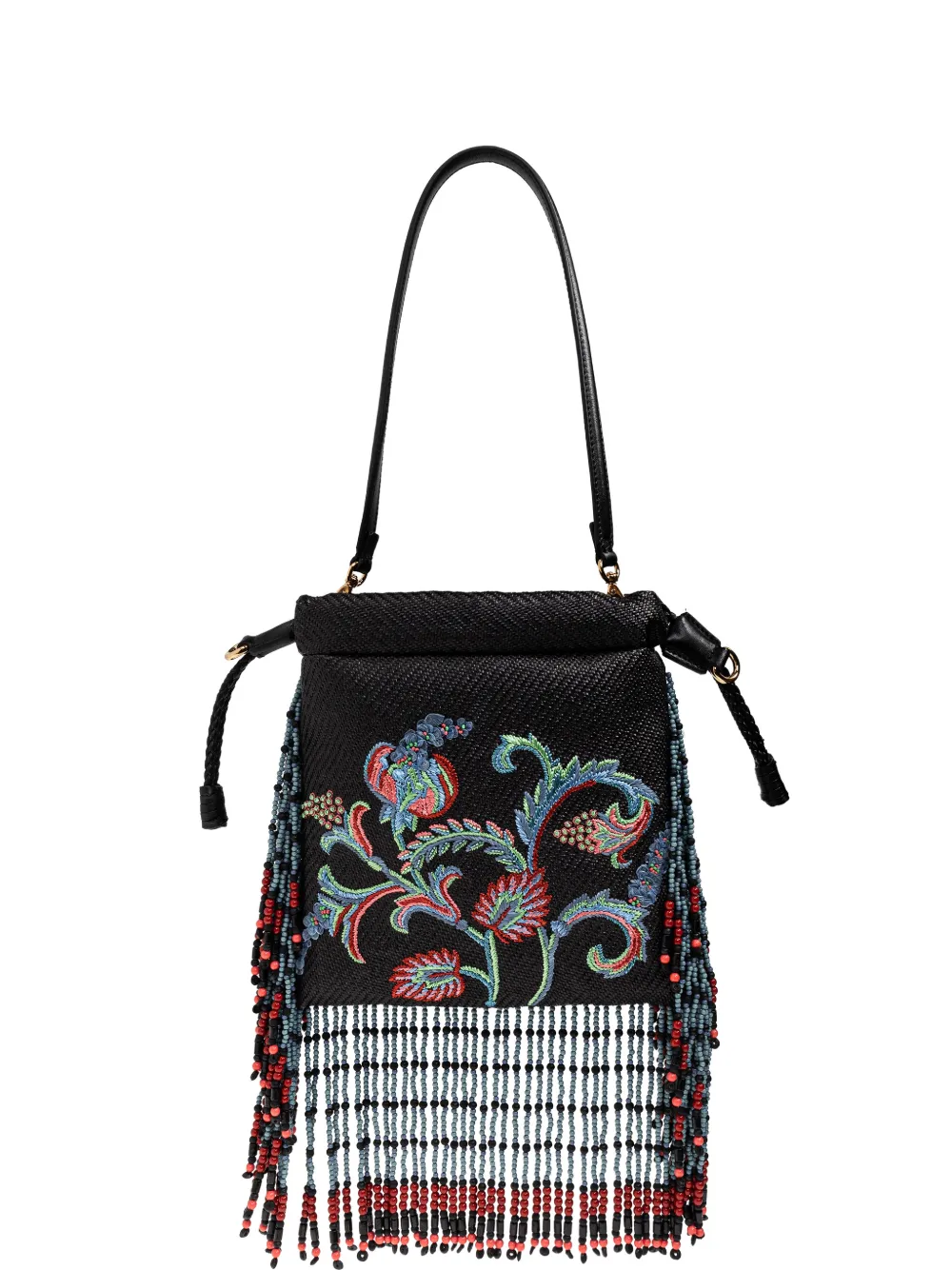 ETRO small Kalispera embroidered beaded tote bag - Nero