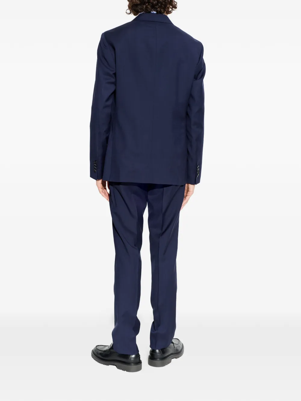 ETRO Wollen pak met enkele rij knopen Blauw