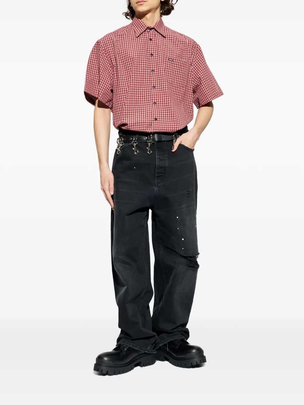 VETEMENTS 格纹短袖衬衫 | Image 2