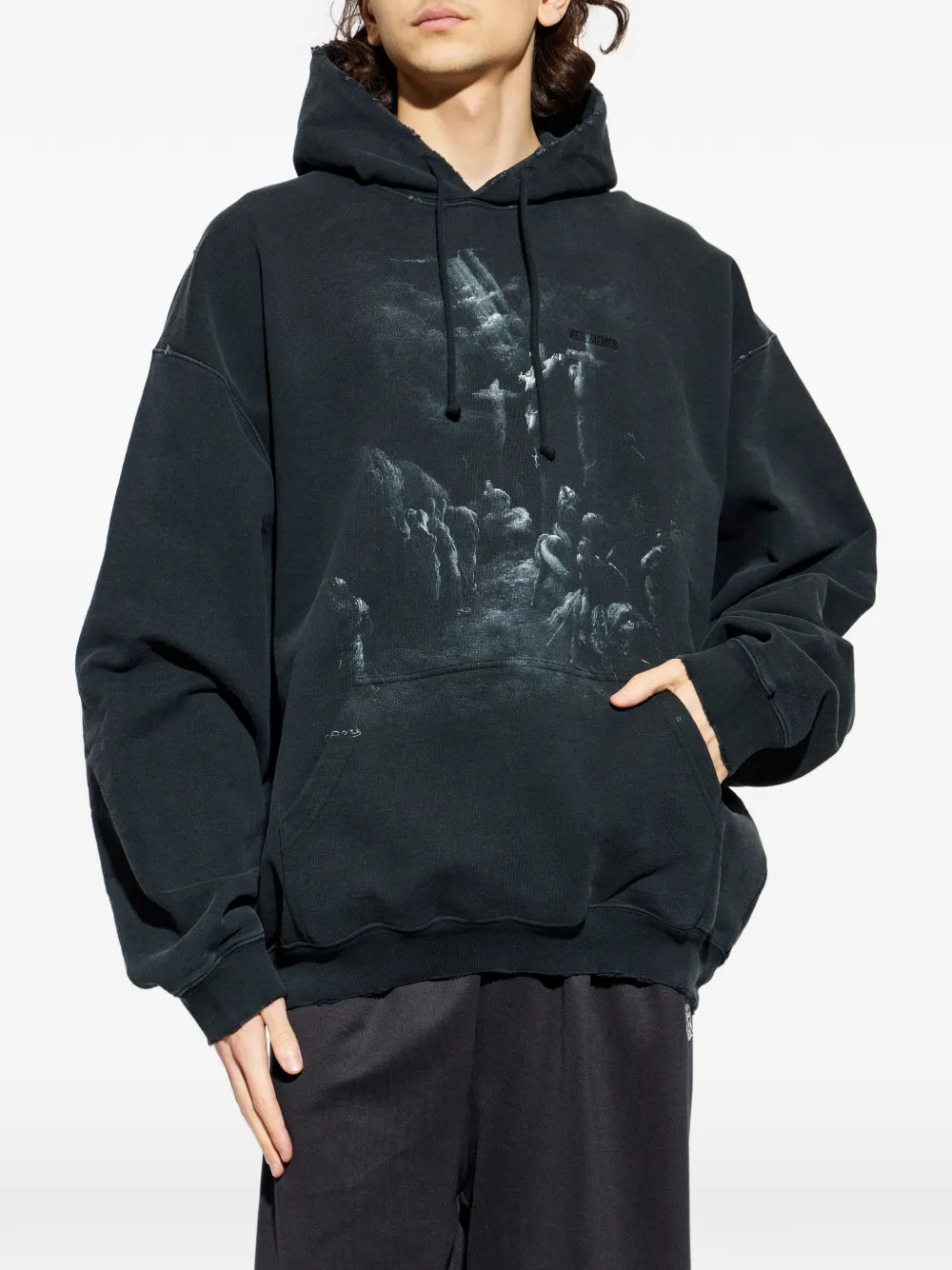 VETEMENTS Hoodie met print Zwart