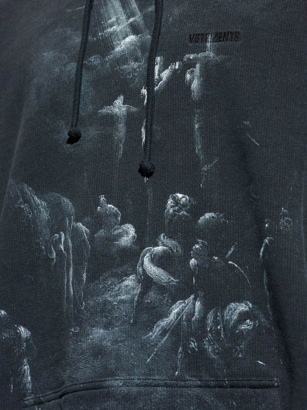 VETEMENTS Hoodie met print Zwart