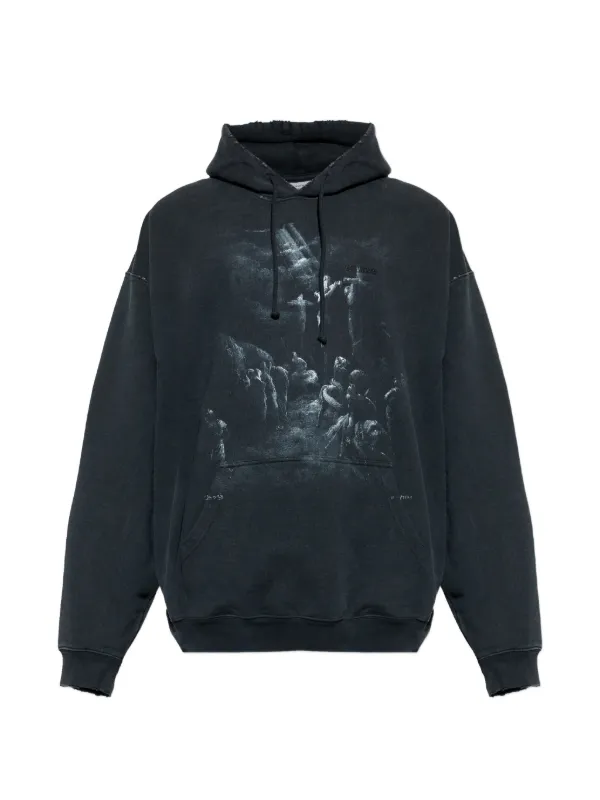 VETEMENTS グラフィック パーカー | ブラック | FARFETCH JP