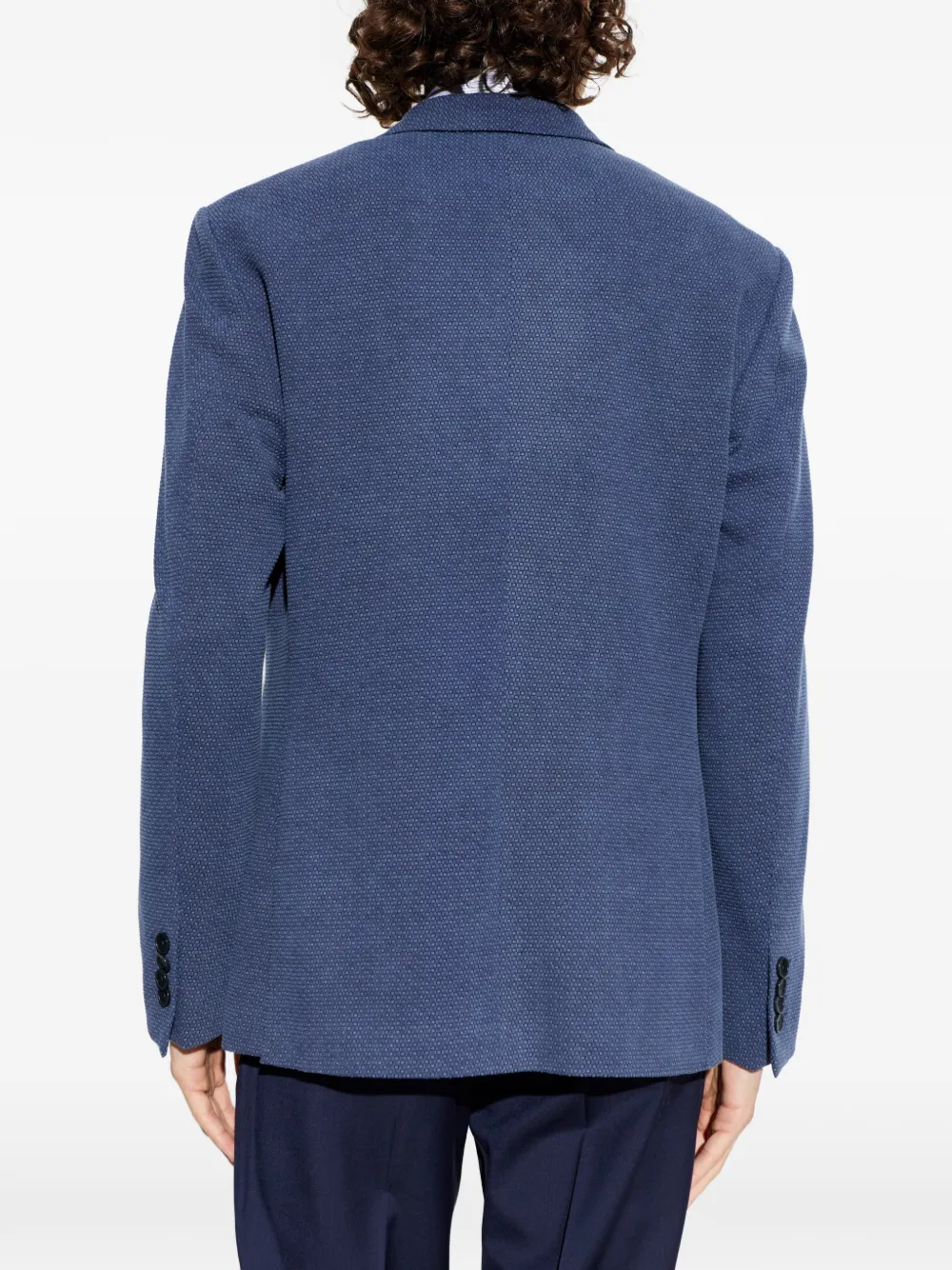 ETRO Blazer met enkele rij knopen en textuur Blauw