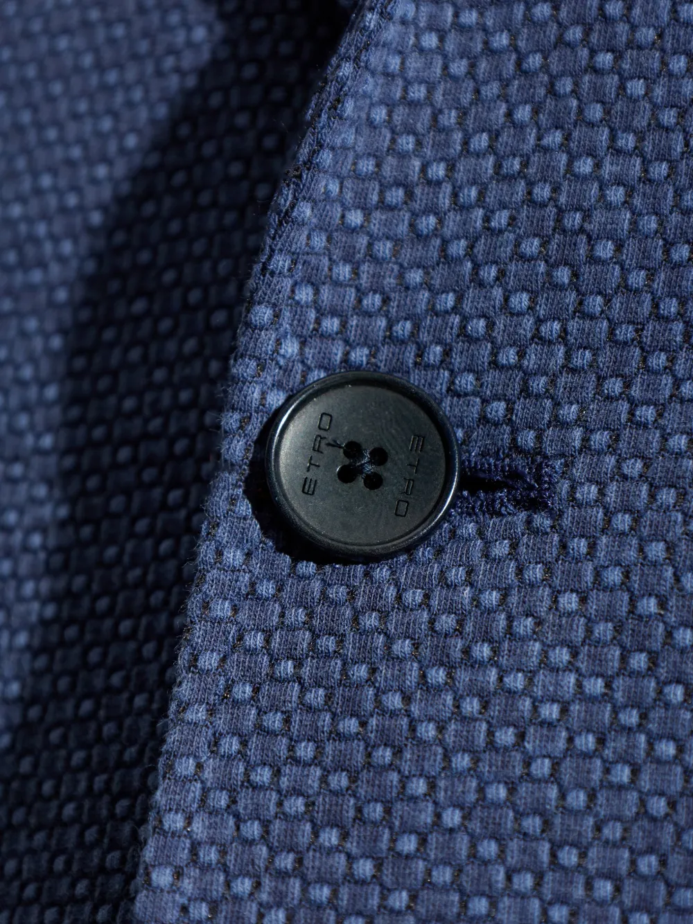 ETRO Blazer met enkele rij knopen en textuur Blauw