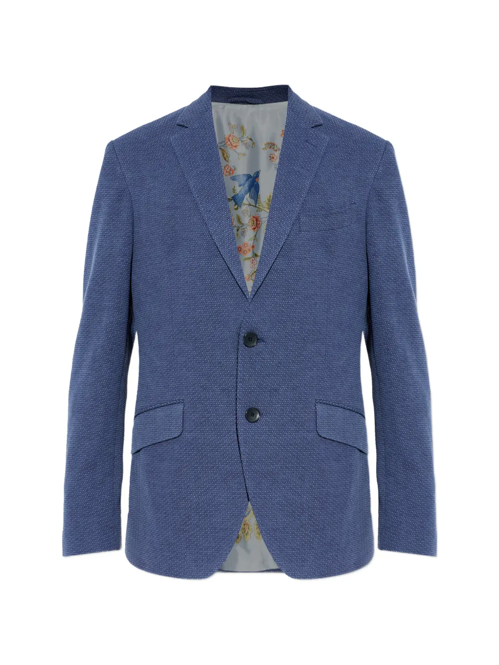 ETRO single-breasted textured blazer - Blu