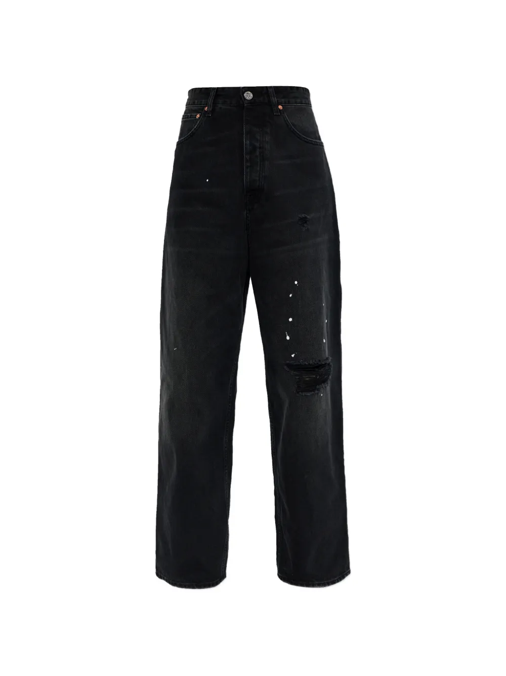 VETEMENTS distressed splatter jeans - Nero