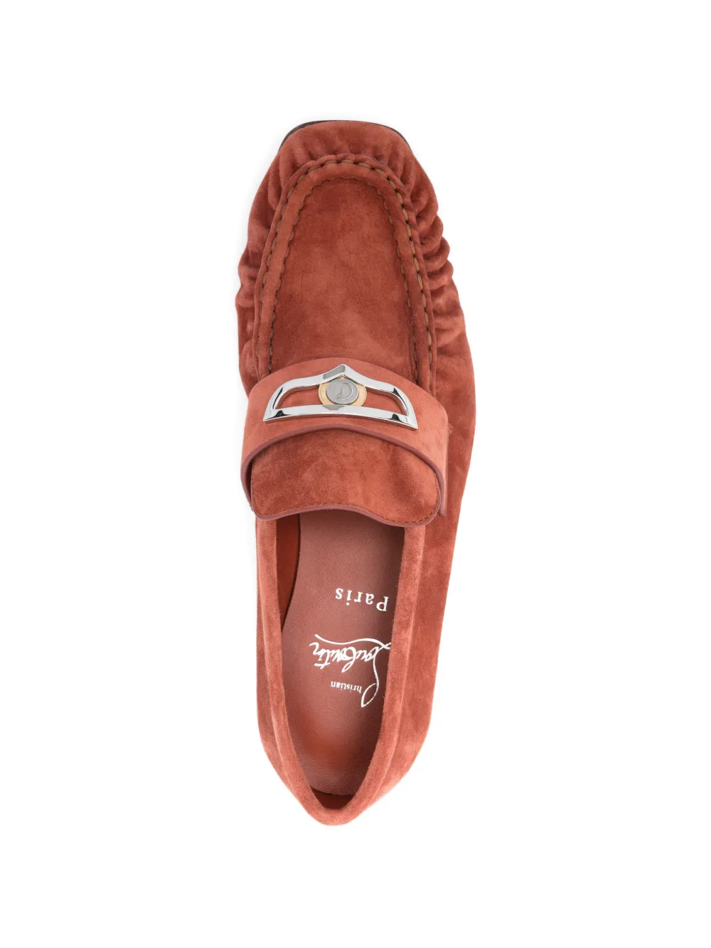 metallic-hardware loafers