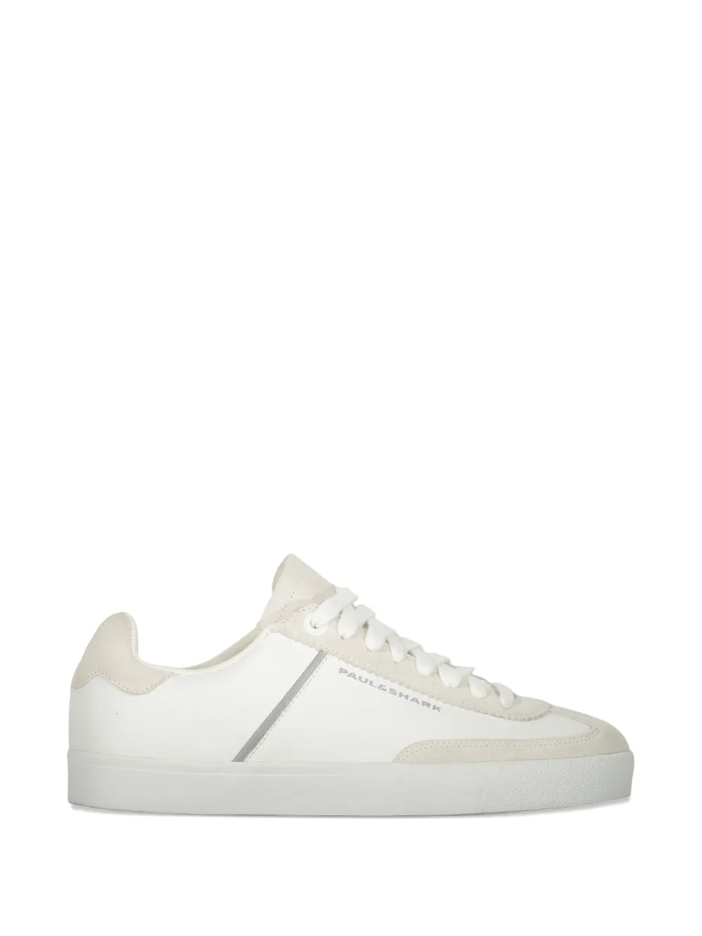 Paul & Shark leather panelled sneakers | White | Image 1